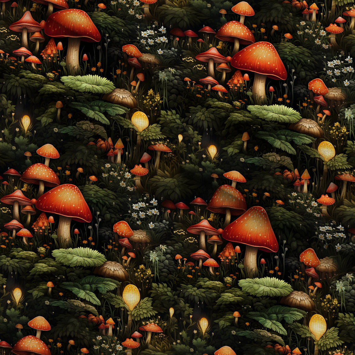 Toadstool Hollow Pattern 3 Minky Fabric