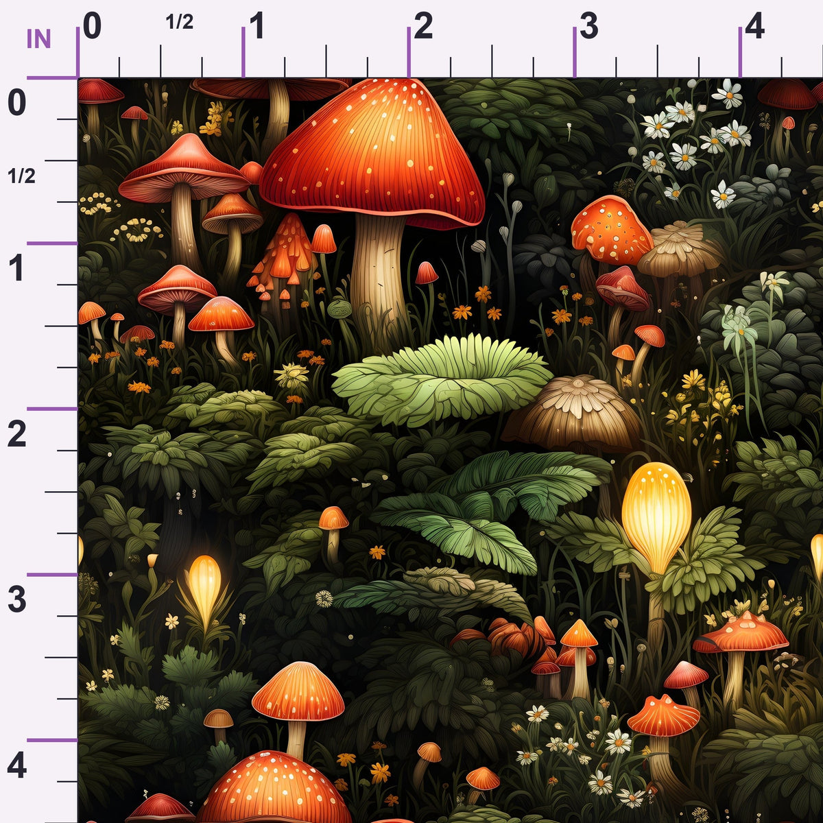 Toadstool Hollow Pattern 3 Minky Fabric