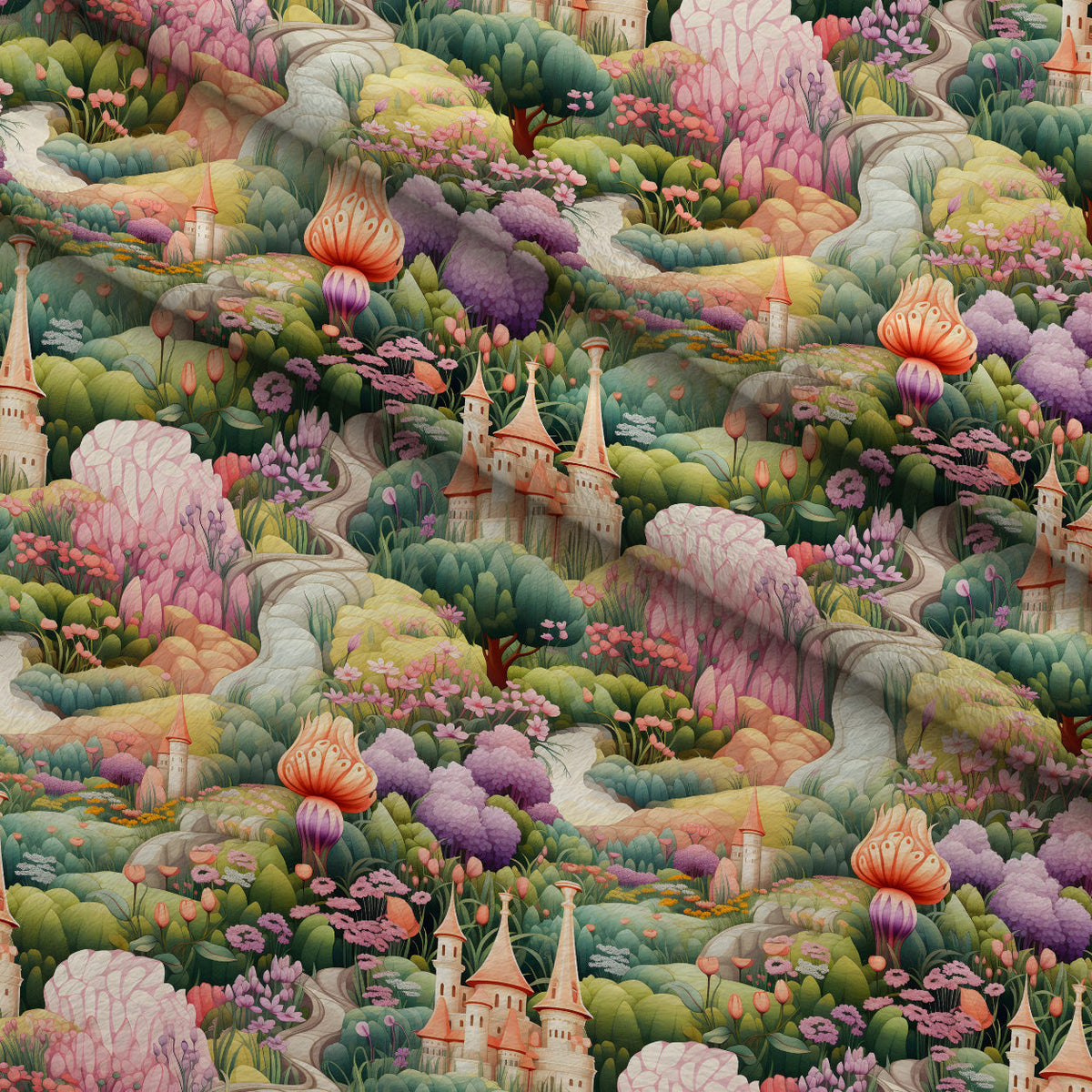 Toadstool Hollow Pattern 4 Minky Fabric