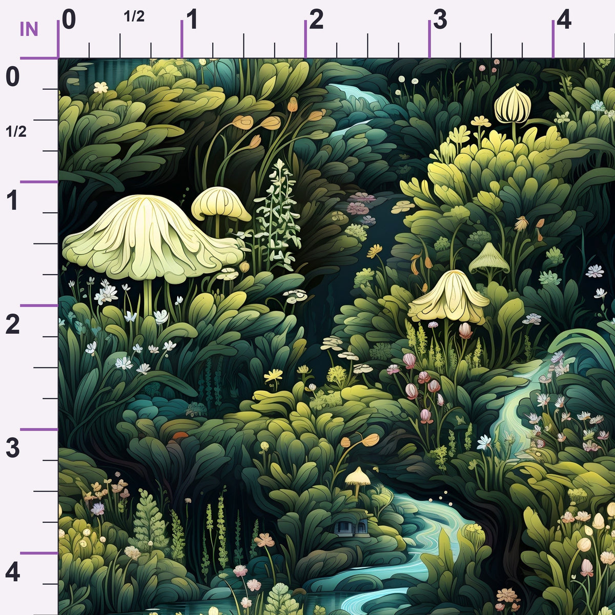 Toadstool Hollow Pattern 5 Minky Fabric
