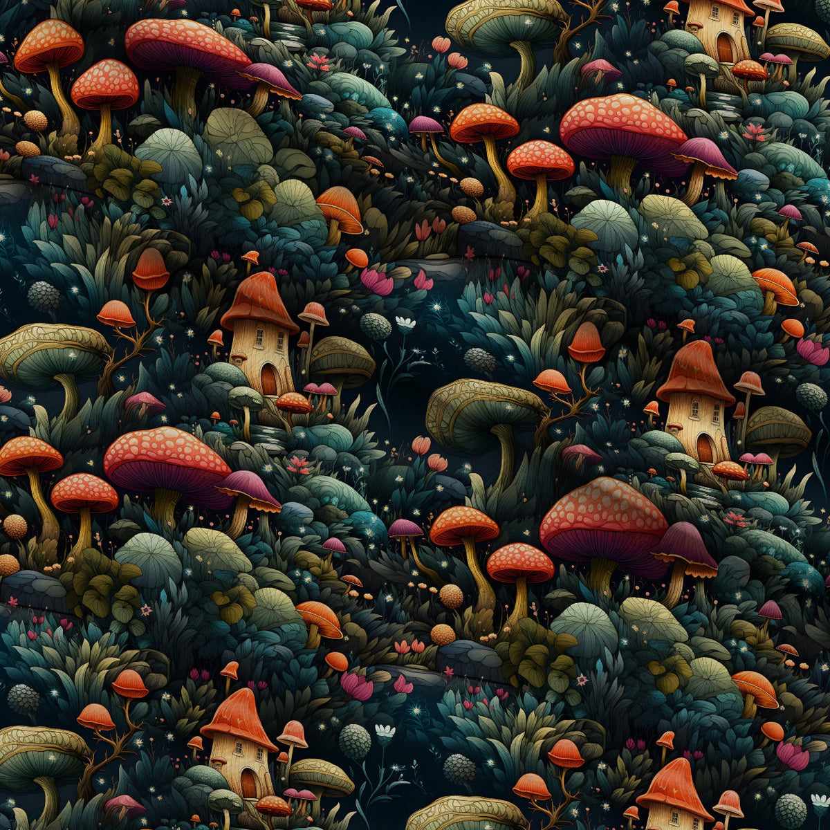 Toadstool Hollow Pattern 6 Minky Fabric