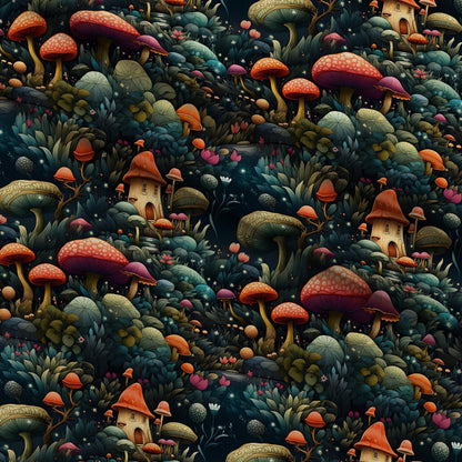 Toadstool Hollow Pattern 6 Minky Fabric