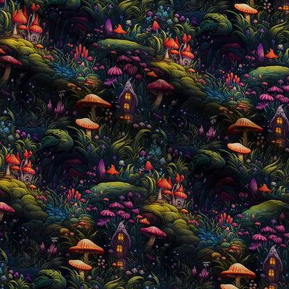 Toadstool Hollow Pattern 7 Minky Fabric