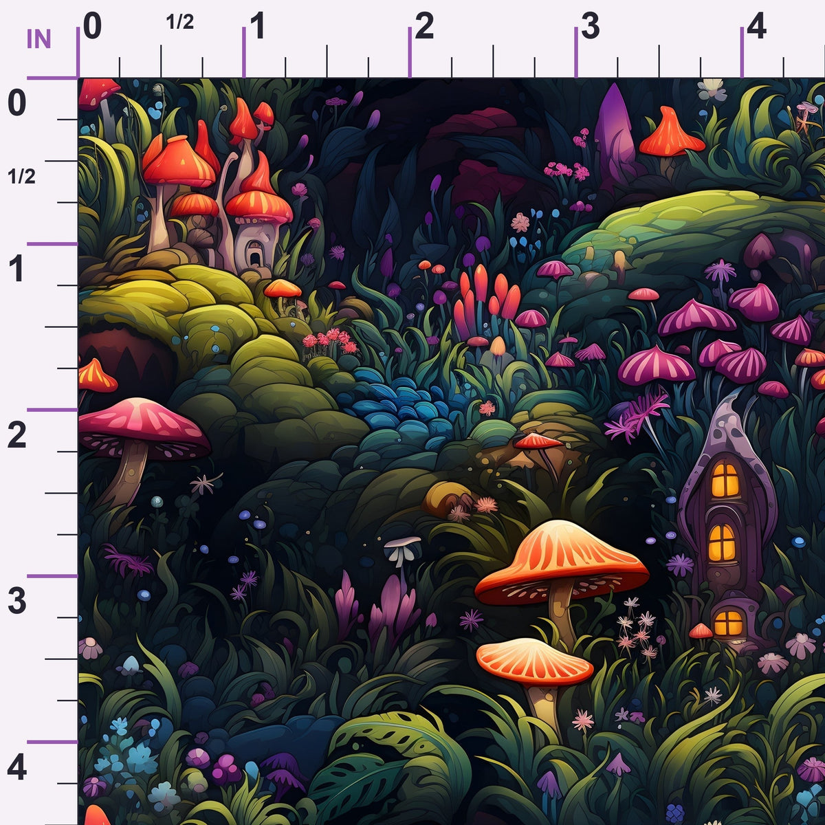 Toadstool Hollow Pattern 7 Minky Fabric
