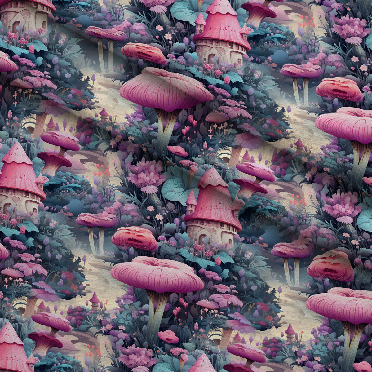 Toadstool Hollow Pattern 8 Minky Fabric