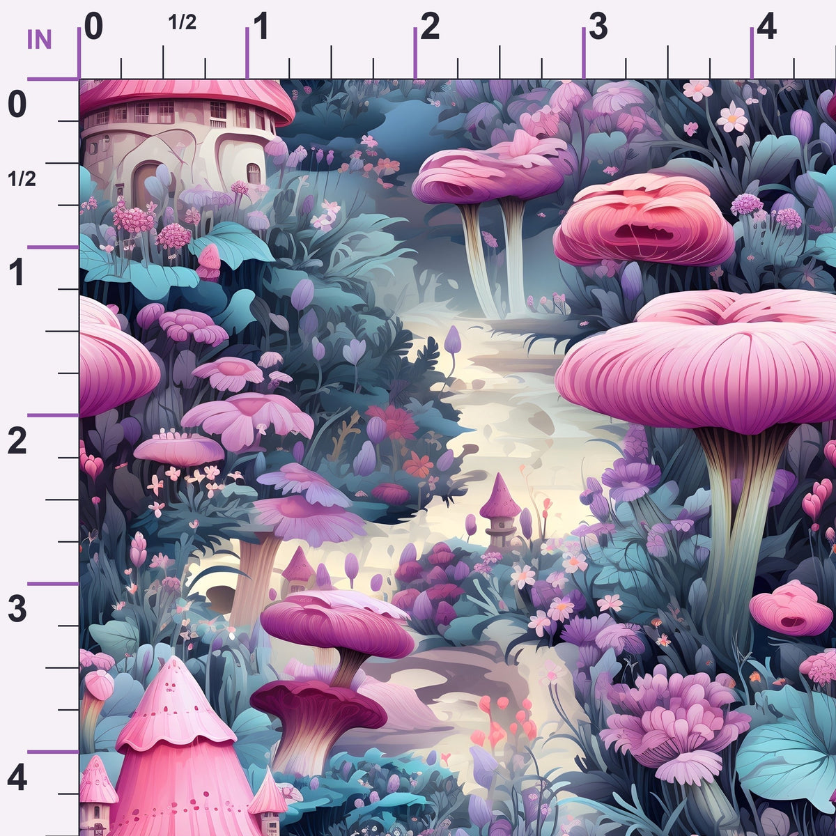 Toadstool Hollow Pattern 8 Minky Fabric