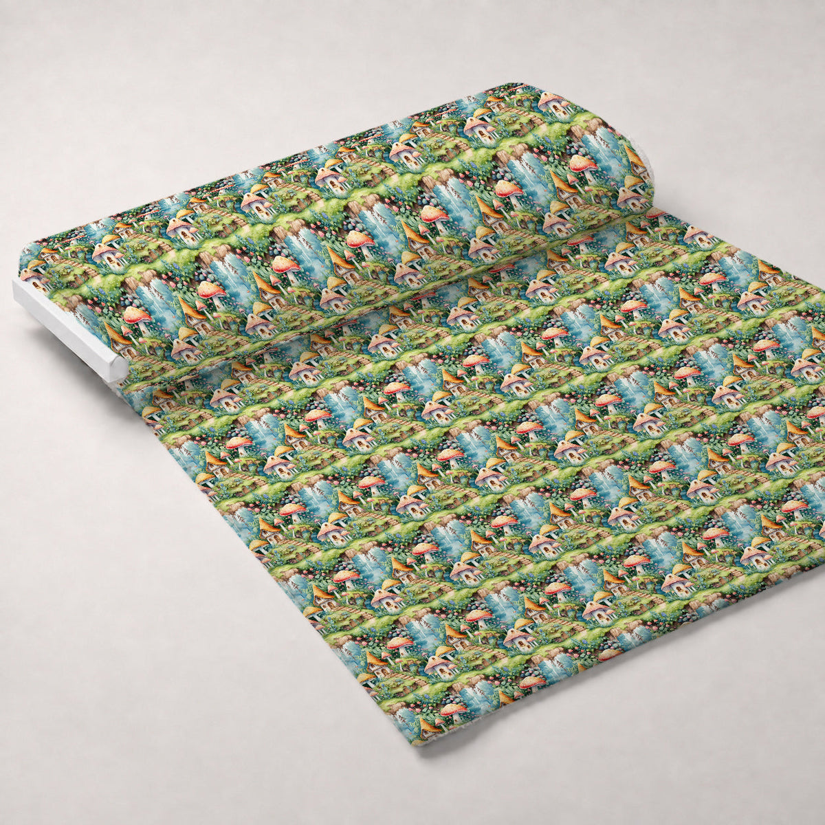 Toadstool Village Pattern 1 Minky Fabric