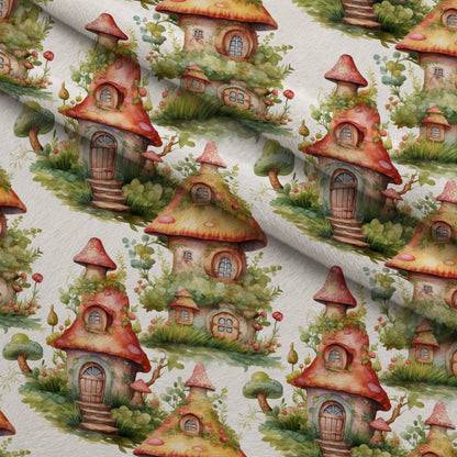 Toadstool Village Pattern 11 Minky Fabric