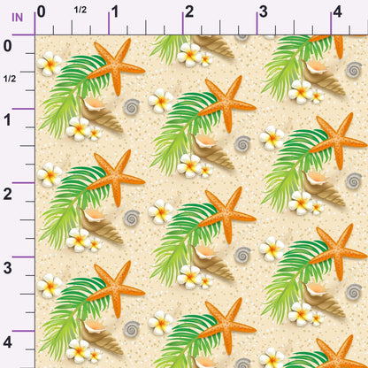 Tropical Shoreline Pattern 12 Minky Fabric