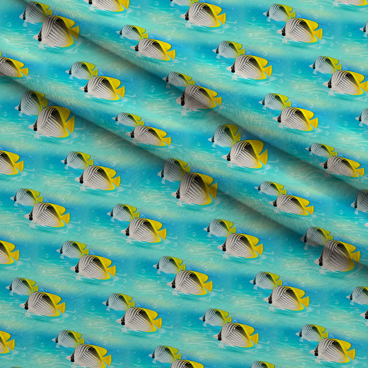 Tropical Shoreline Pattern 4 Minky Fabric
