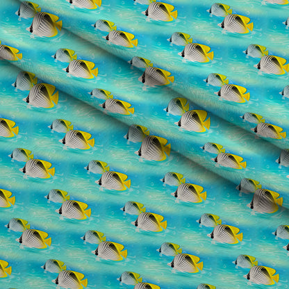 Tropical Shoreline Pattern 4 Minky Fabric