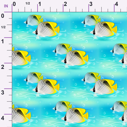 Tropical Shoreline Pattern 4 Minky Fabric