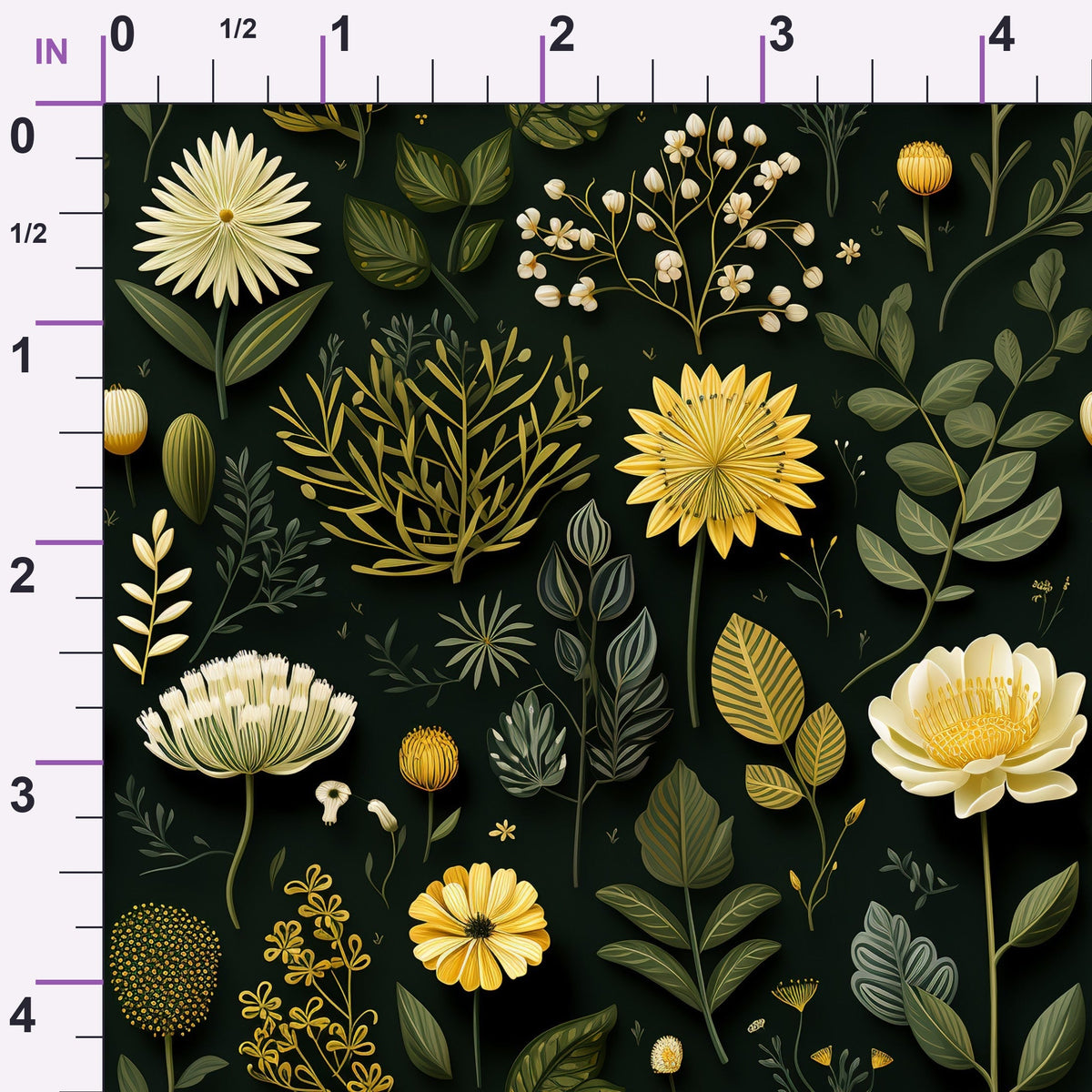 Twilight Flora Pattern 1 Minky Fabric