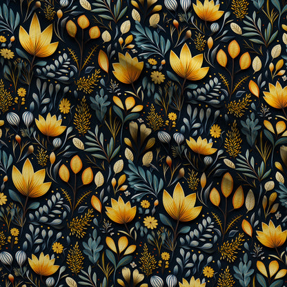 Twilight Flora Pattern 15 Minky Fabric