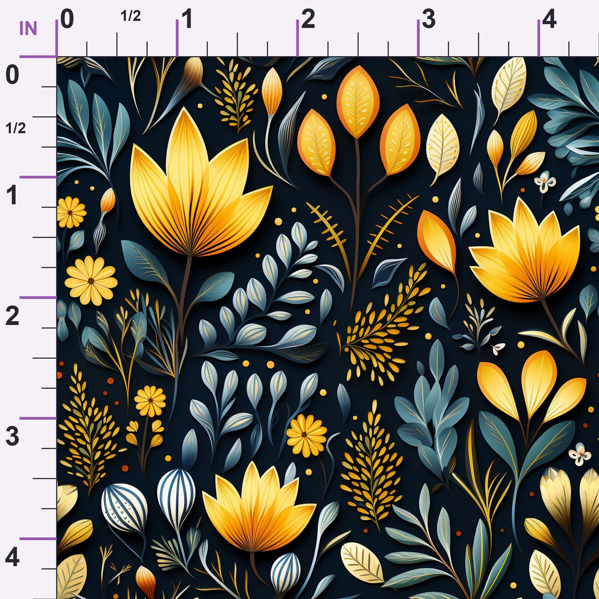Twilight Flora Pattern 15 Minky Fabric