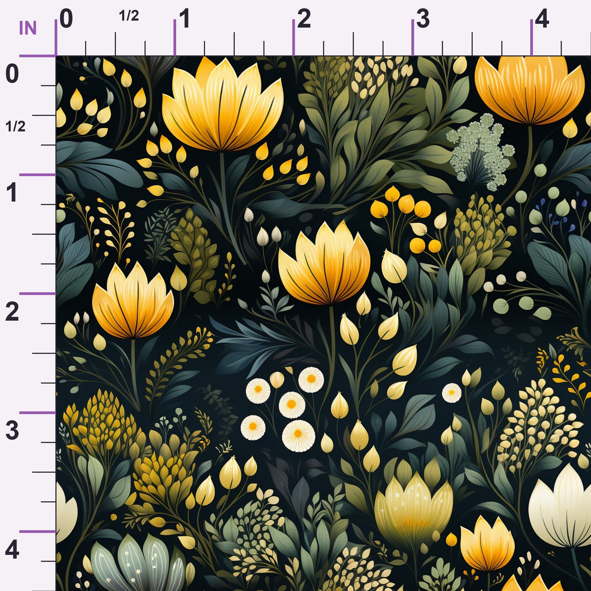 Twilight Flora Pattern 4 Minky Fabric