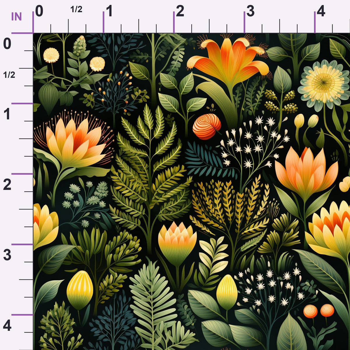 Twilight Flora Pattern 7 Minky Fabric