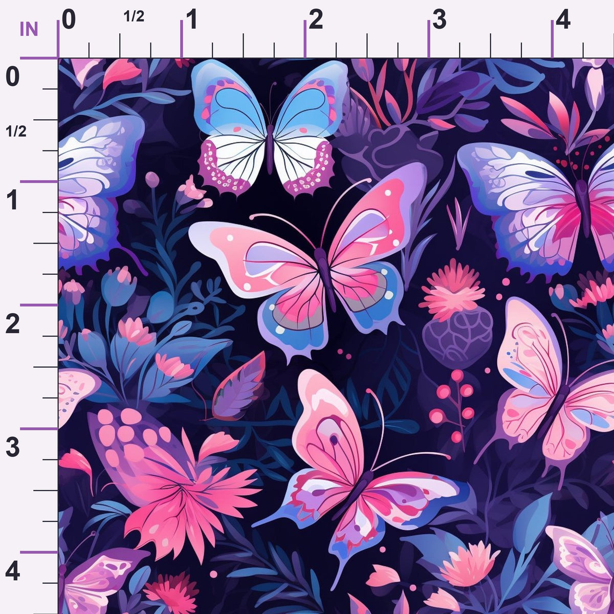 Twilight Flutter Pattern 3 Minky Fabric