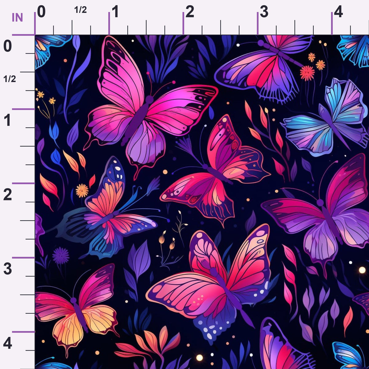 Twilight Flutter Pattern 4 Minky Fabric