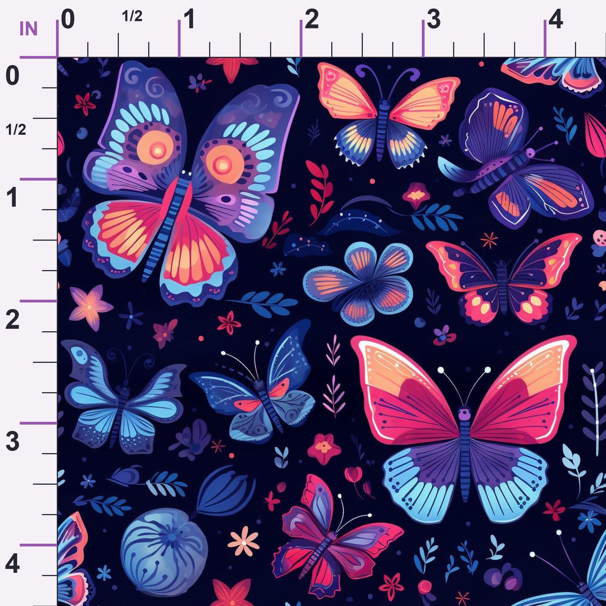 Twilight Flutter Pattern 5 Minky Fabric