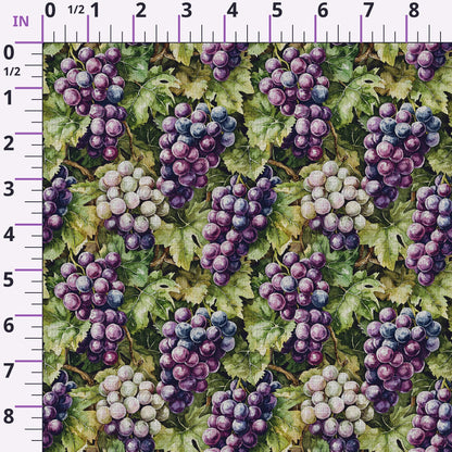 Twilight Grape Grove Pattern 1 Minky Fabric