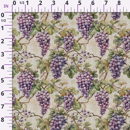 Twilight Grape Grove Pattern 4 Minky Fabric