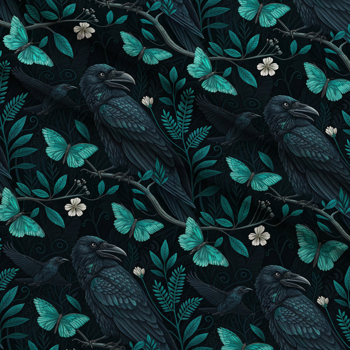 Twilight Rose Rookery Pattern 20 Minky Fabric