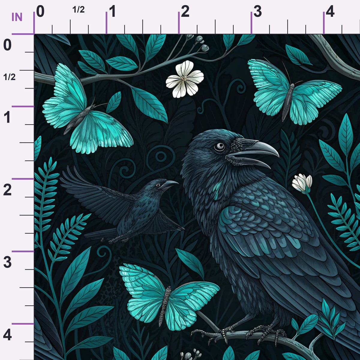 Twilight Rose Rookery Pattern 20 Minky Fabric