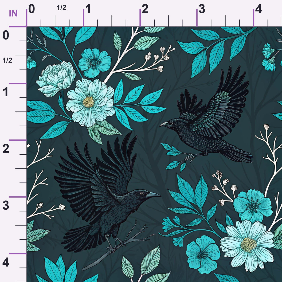 Twilight Rose Rookery Pattern 24 Minky Fabric