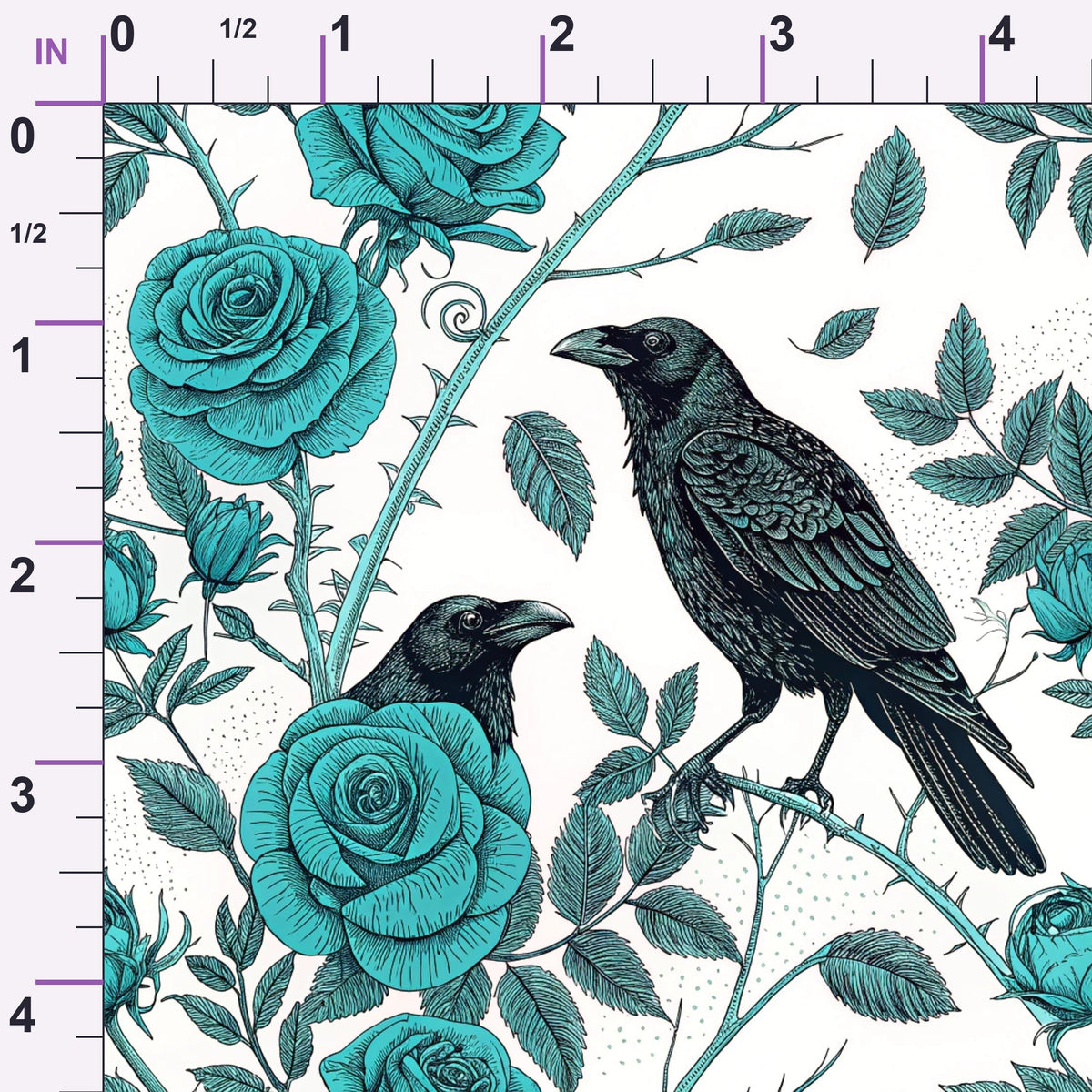 Twilight Rose Rookery Pattern 25 Minky Fabric