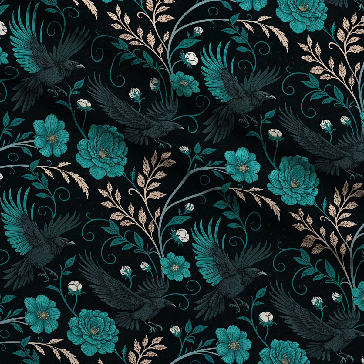 Twilight Rose Rookery Pattern 26 Minky Fabric
