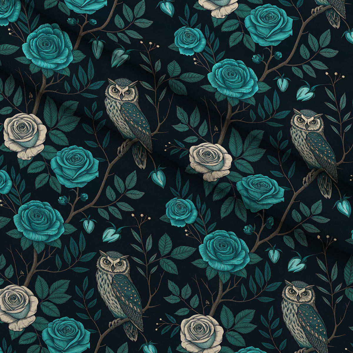 Twilight Rose Rookery Pattern 27 Minky Fabric