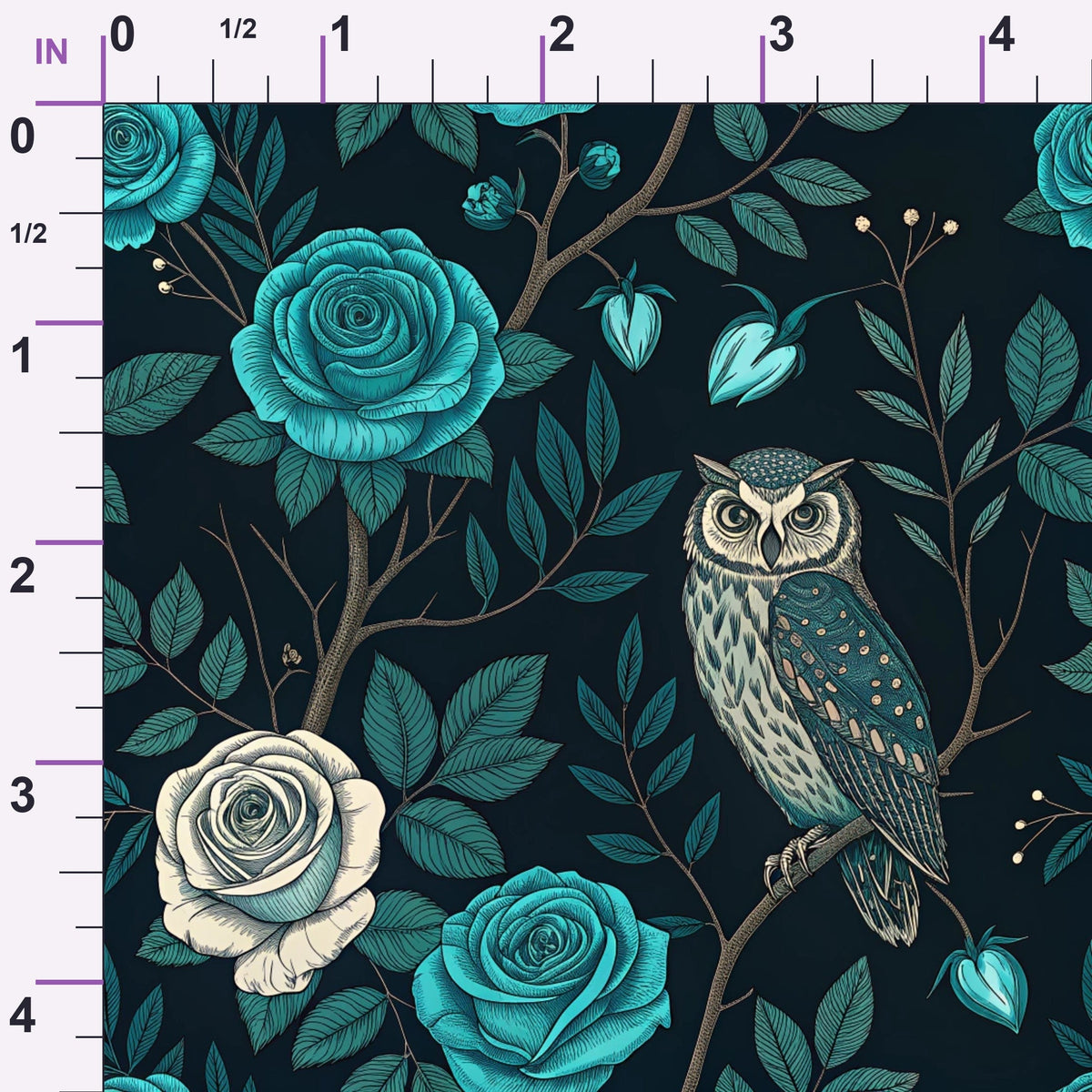Twilight Rose Rookery Pattern 27 Minky Fabric