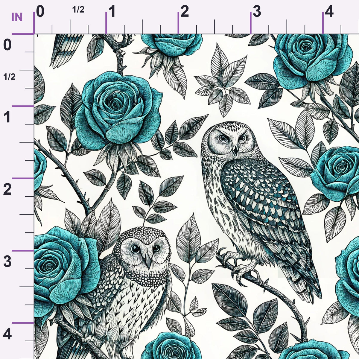 Twilight Rose Rookery Pattern 28 Minky Fabric
