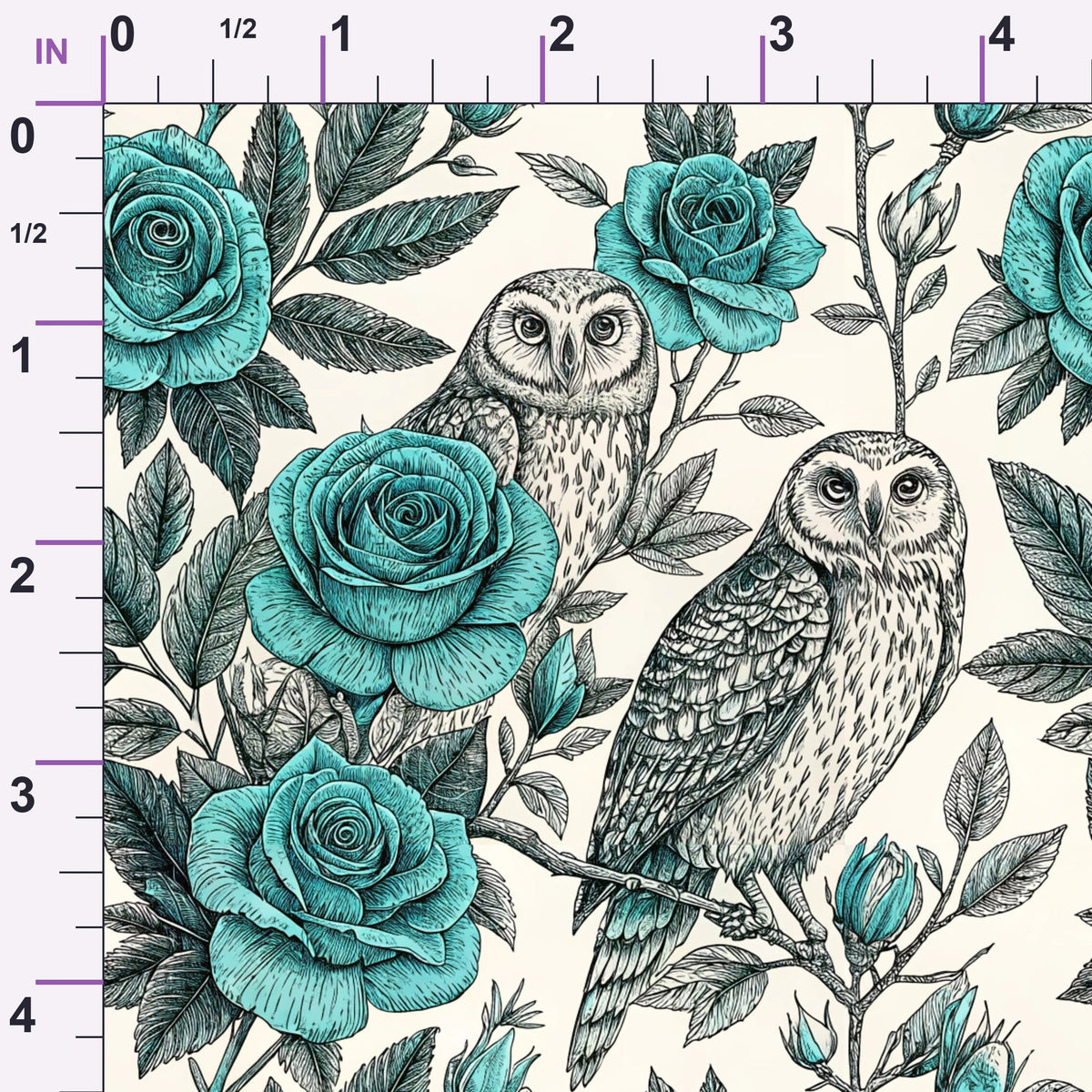 Twilight Rose Rookery Pattern 6 Minky Fabric