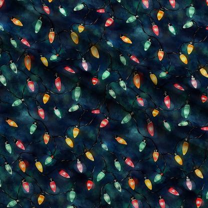 Twinkle Bulb Strings Pattern 1 Minky Fabric