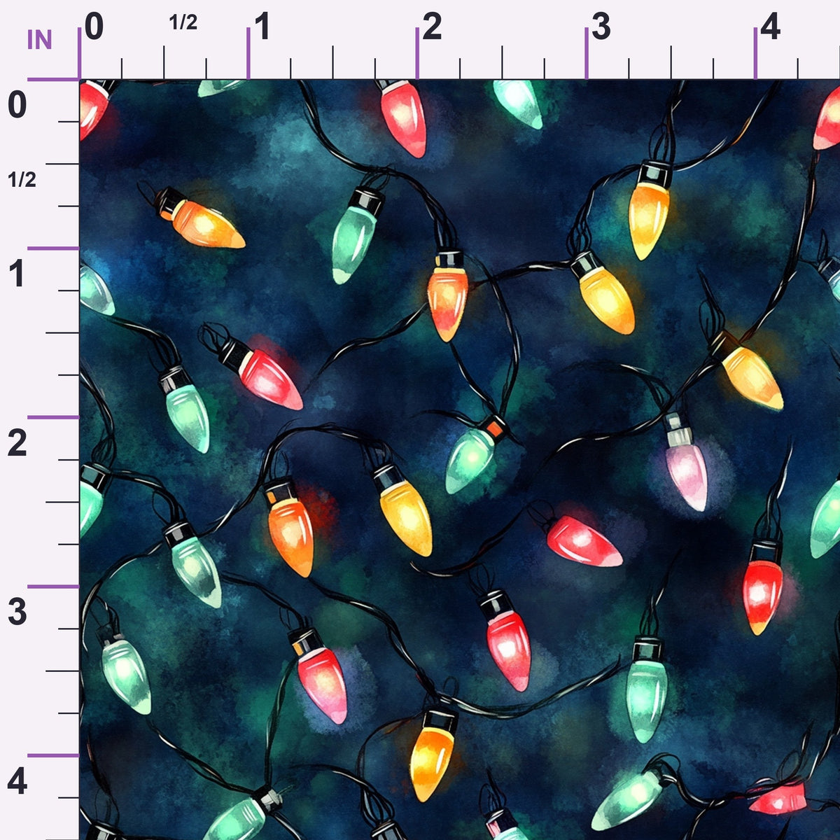 Twinkle Bulb Strings Pattern 1 Minky Fabric
