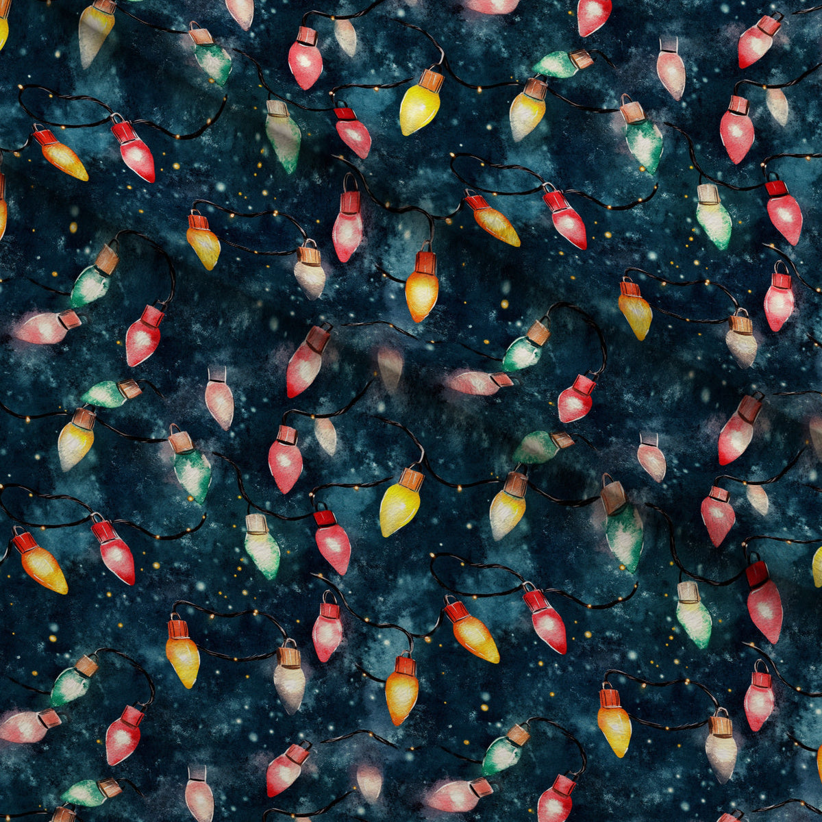 Twinkle Bulb Strings Pattern 10 Minky Fabric