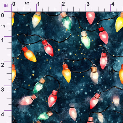 Twinkle Bulb Strings Pattern 10 Minky Fabric