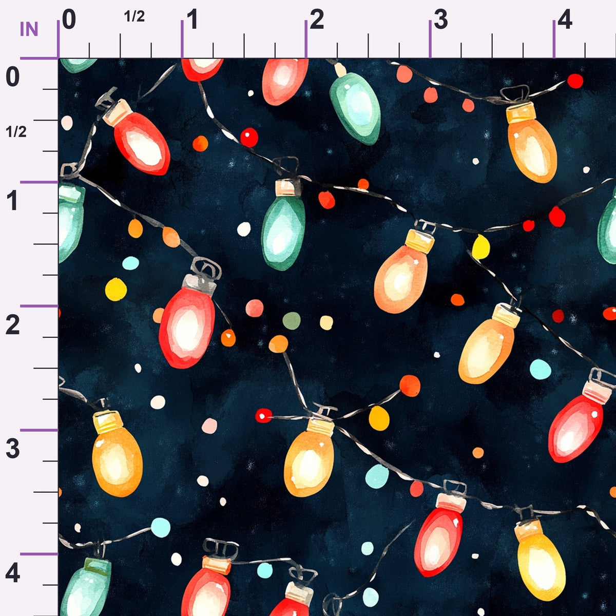 Twinkle Bulb Strings Pattern 11 Minky Fabric