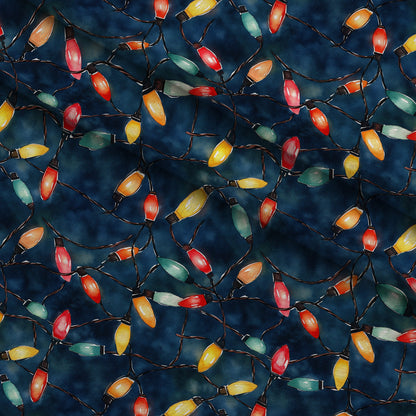 Twinkle Bulb Strings Pattern 12 Minky Fabric