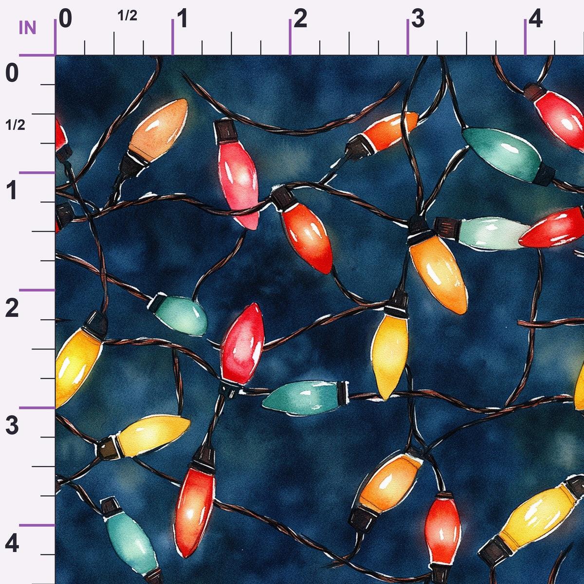 Twinkle Bulb Strings Pattern 12 Minky Fabric