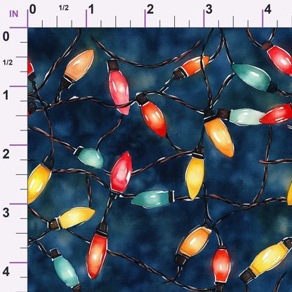 Twinkle Bulb Strings Pattern 12 Minky Fabric