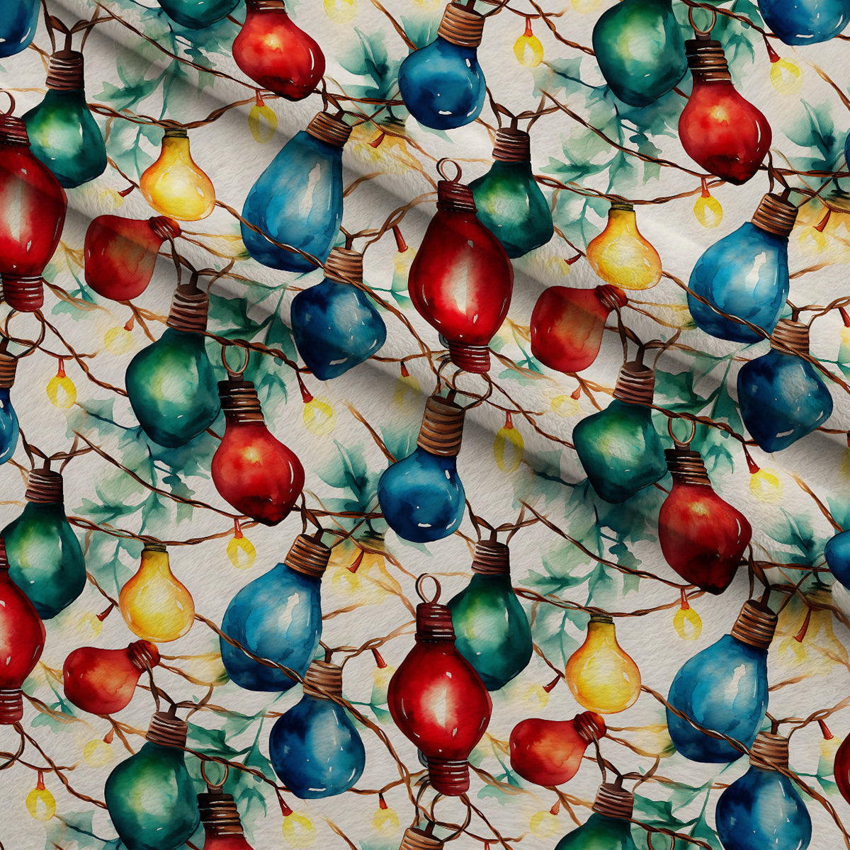 Twinkle Bulb Strings Pattern 13 Minky Fabric