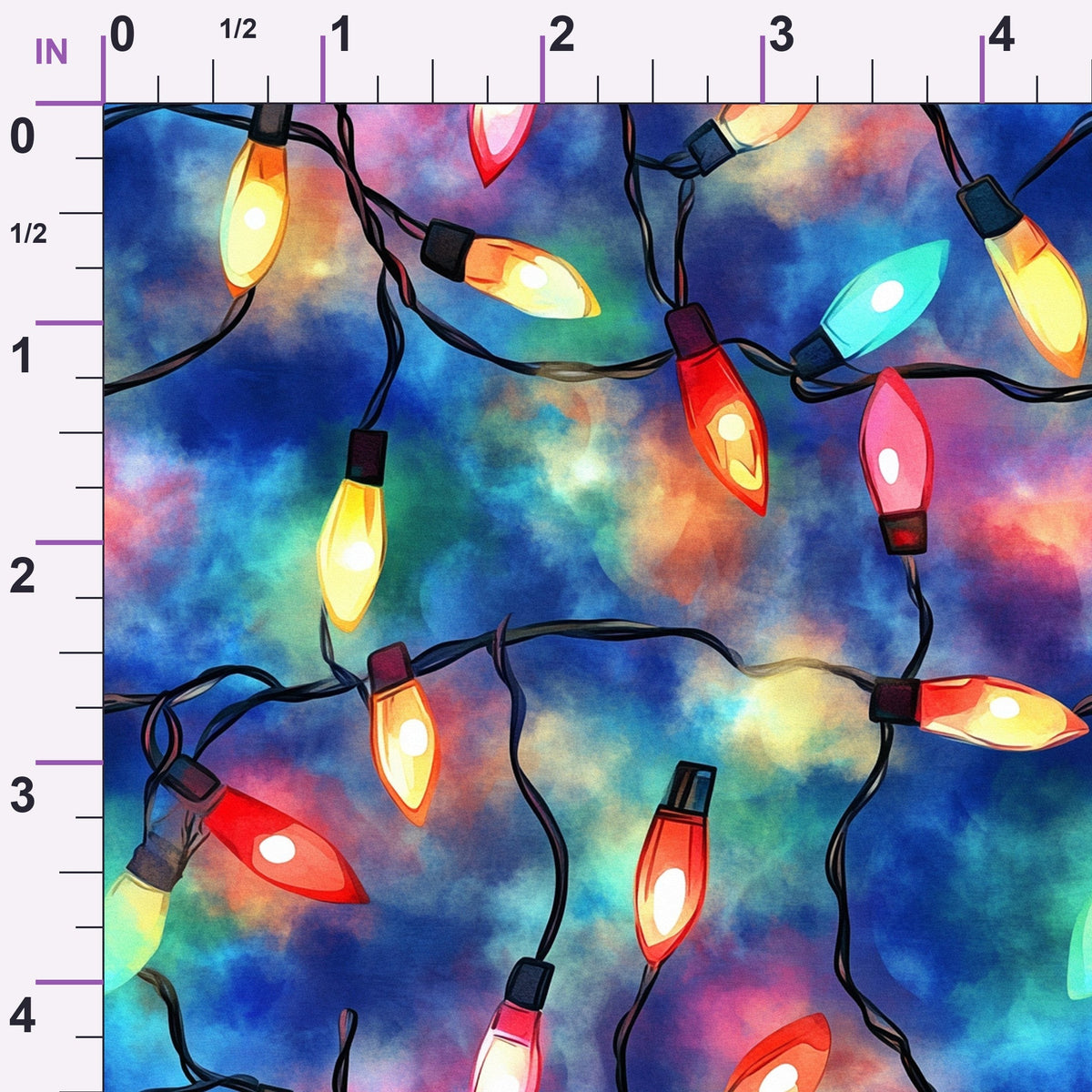 Twinkle Bulb Strings Pattern 2 Minky Fabric