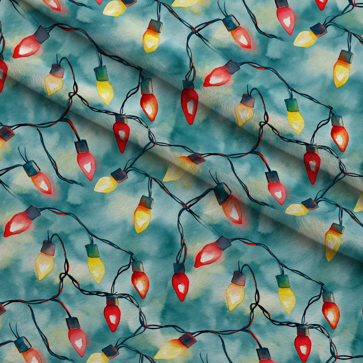 Twinkle Bulb Strings Pattern 3 Minky Fabric