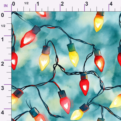 Twinkle Bulb Strings Pattern 3 Minky Fabric