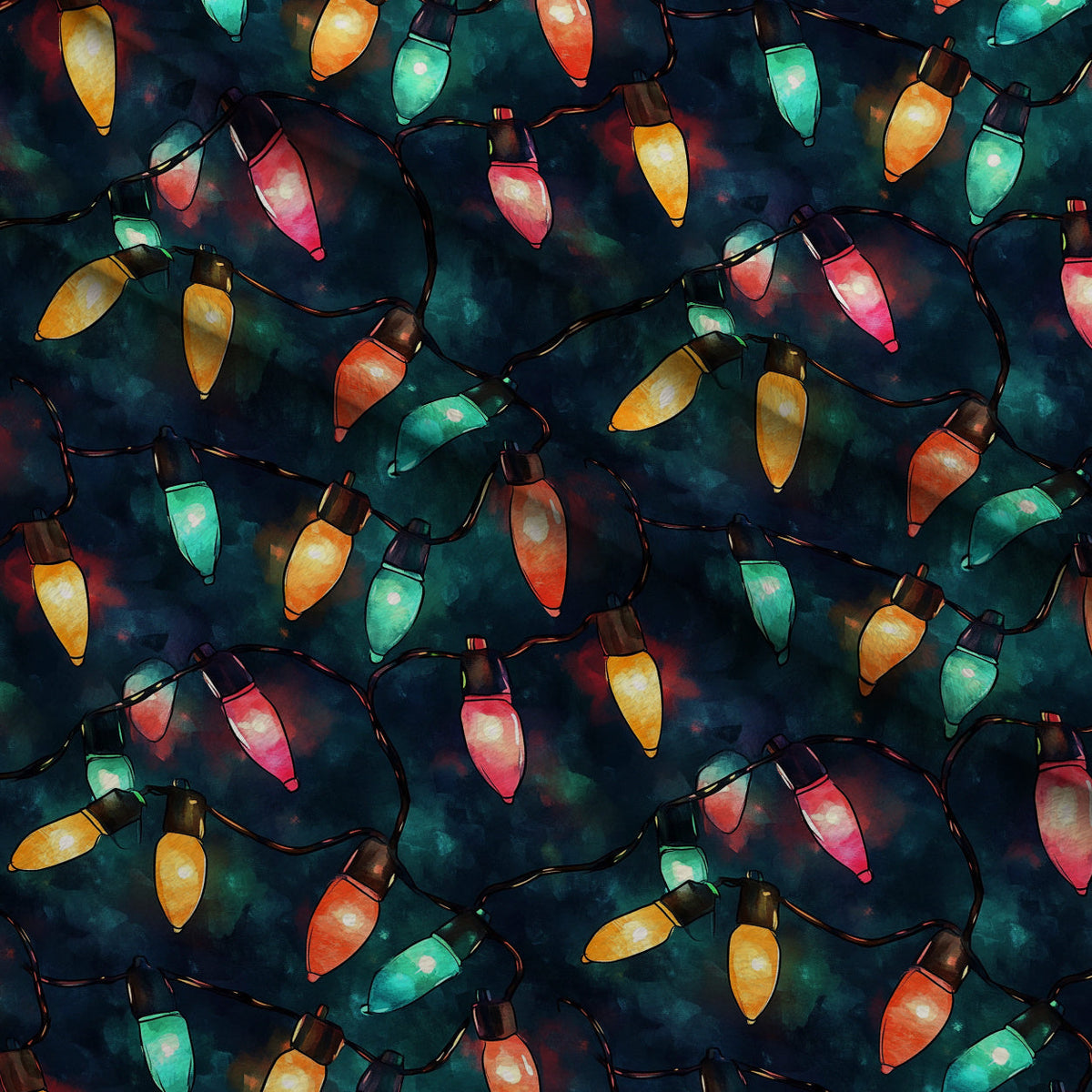 Twinkle Bulb Strings Pattern 5 Minky Fabric