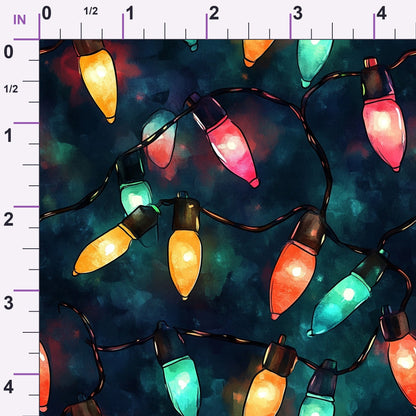 Twinkle Bulb Strings Pattern 5 Minky Fabric