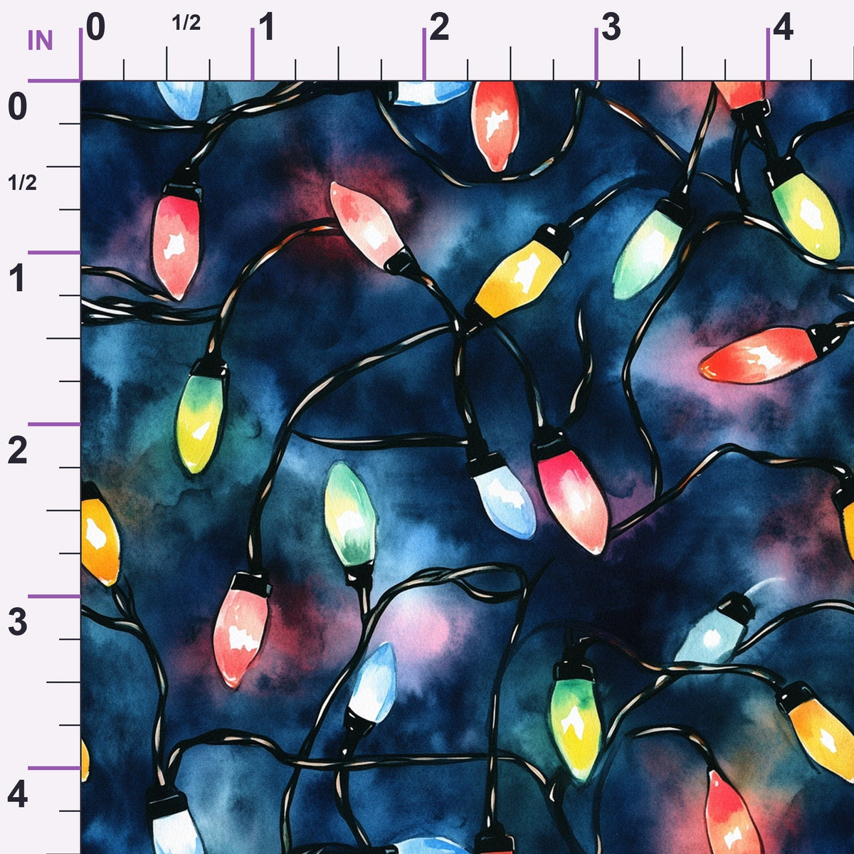 Twinkle Bulb Strings Pattern 6 Minky Fabric